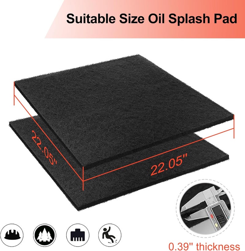 GODLIY 2 Pcs 22'' Oil Drain Splash Pad, No Splatter Pad Square Pad for Car Changing Oil Transmission Drain Pan (2 PCS) - Image 2